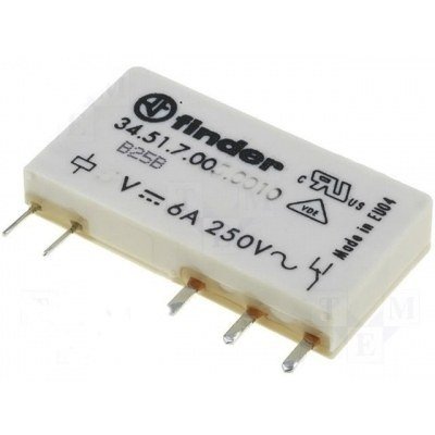 RELE FINDER 12Vdc 1Cto Conmutado 6A/250Vac 34517012.0010