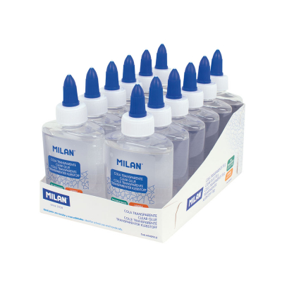 Botella de cola transparente 118 g, expositor 12 uds