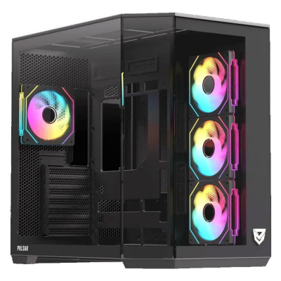 Caja ordenador gaming nfortec pulsar atx argb cristal templado negra