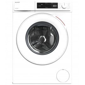Lavadora Sharp ESNFA812DWNA, 8kg, 1200rpm, display, blanco