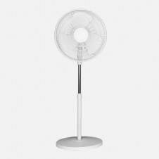 Ventilador De Pie Yamato Blanco 3vel 50w 3asp Fijo Y Rotatorio Regx41x41cm