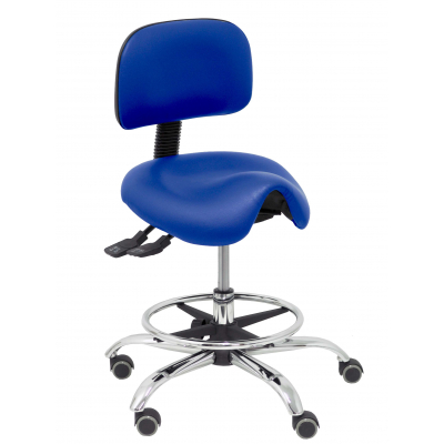 Taburete Zarza similpiel azul