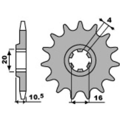 PBR Steel Standard Front Sprocket 799 - 428 799.13.18NC