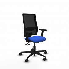 Piqueras y Crespo Bormate asincro malla negra bali azul brazos 2D base nailon ruedas 65mm nailon