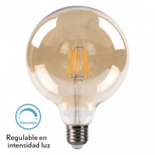 Bombilla Filamento Globo 16x12,5d 8w Regulable 700lm E27 Ambar 2700k