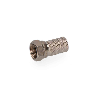 Conector f parabolica metalico edm envasado