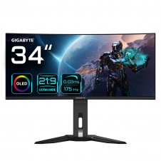GIGABYTE Monitor de juegos curvo OLED WQHD MO34WQC de 34