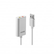 Lindy 42926 convertidor de audio Plata, Blanco