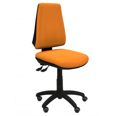 Silla Elche asincro similpiel naranja ruedas de parqué