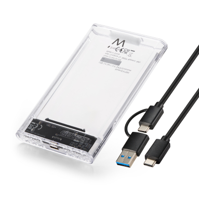 Ewent - EW7064 Caja externa para SSD Transparente 2.5 USB-C+A