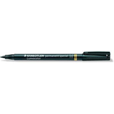 Staedtler Lumocolor Permanent Special 319 Rotulador Permanente - Punta de 1mm Aprox - Secado Rapido - Resistente a la Luminosidad - Color Negro