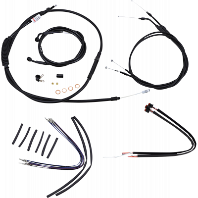 Kit completo líneas/cables en vinilo negro para manillar Ape Hanger BURLY BRAND B30-1108