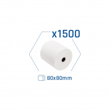 Pack 1500 rollos papel térmico sin BPA 80x80mm