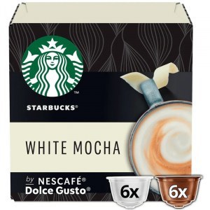 Estuche de cápsulas de café Dolce Gusto 12525972 MOCHA blanco STARBU. 12 cápsulas