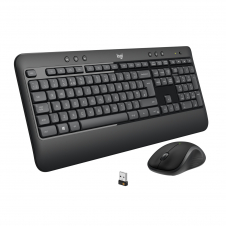 Logitech 920-008677 teclado Ratón incluido Universal RF inalámbrico QWERTZ Suizo Negro, Blanco