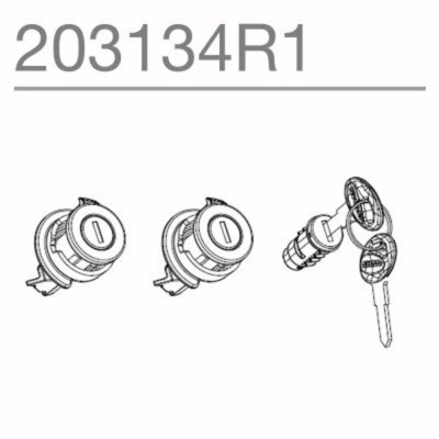 Kit Recambio de 3 cerraduras SHAD para baúl y maletas laterales SP 203134R1