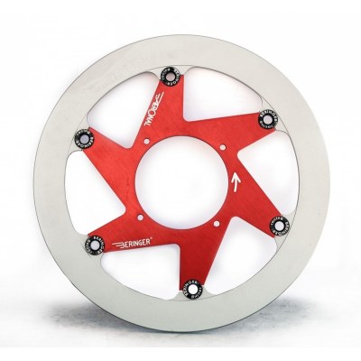 Disco de freno Aeronal® Izquierdo con pista de Fundición. Color ROJO. (TM1LGRF) TM1LGRF