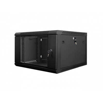 Armario rack lanberg 6u 600x600x368 auto ensamblado 19pulgadaspulgadas hasta 60 kg negro