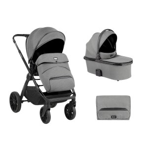 Carrito de bebé 2en1 con capazo Tiffany Gris Claro