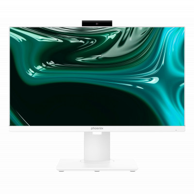 Ordenador pc all in one aio phoenix unity 23.8 pulgadas fhd ajustable altura y rotativo - web cam - intel i5 14400 - 16 gb ddr5 - 500 gb ssd nvme blanco windows 11