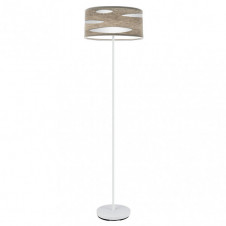 Pie Salon Odra 1xe27 Blanco/madera Gris 165x40x40 Cm