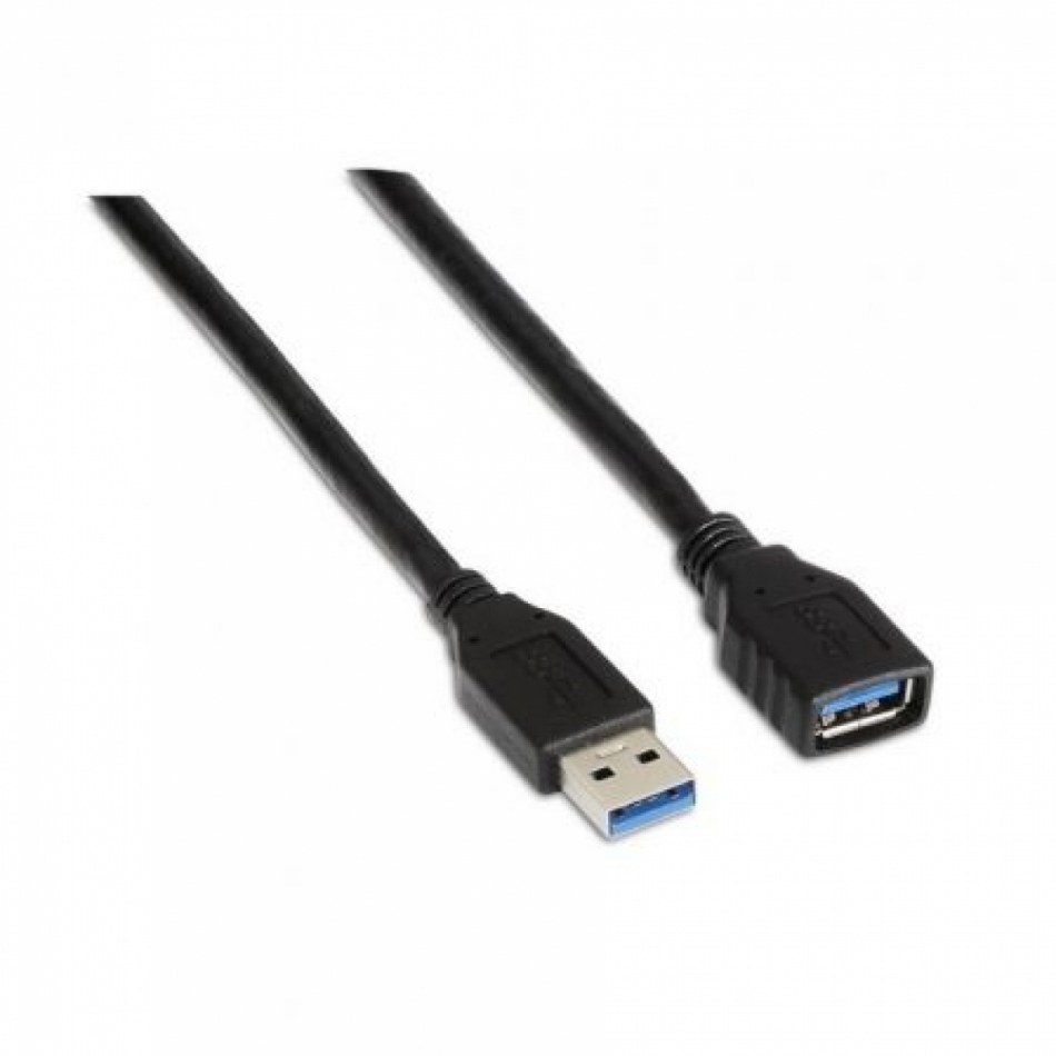 Aisens - Cable Usb 3.0, Tipo A/M-A/H, Negro, 1M