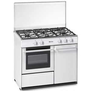 Conjunto de cocina gas butano Meireles G 2940 V TE W, 82 x 88 x 54.5 cm, 4 zonas, horno gas, blanco