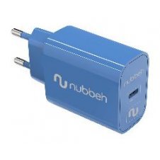 Cargador Pared NUBBEH 1USB-C 25W Azul (NBWALLCHCBL25)