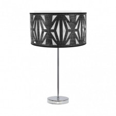 Sobremesa Alto Katerina 1xe27 Cromo/madera Negra 61x30x30 Cm