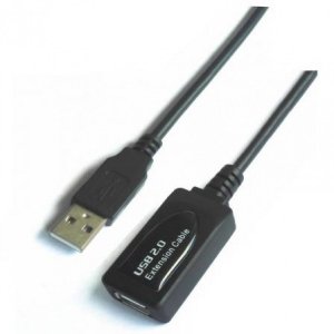 Aisens Cable Extensión USB 2.0 prolongador con amplificador, tipo A Macho a tipo A Hembra, 5 M