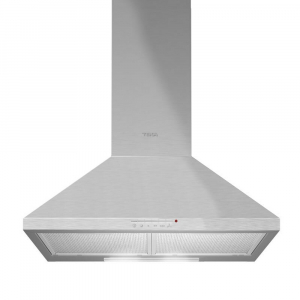 Campana decorativa Teka DBP 60 PRO, 60 cm, motor doble turbina, 613 m3/h, 55dB, ref. 40460509, clase D, inox