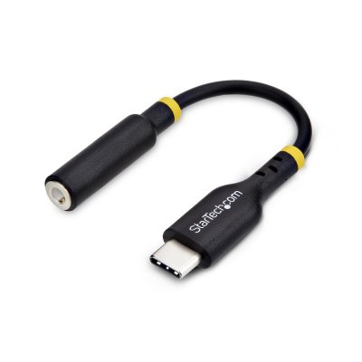Adaptador de Audio USB-C a 3,5mm TRRS Minijack - Adaptador de Audio USB Tipo C para Auriculares con Micrófono - DAC de 32bits - de Portátil/Móvil/Tablet - Compatible con USB-C/Thunderbolt