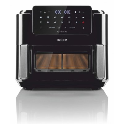 AF-D10.010A freidora Doble 10 L Independiente 2600 W Freidora de aire caliente Negro