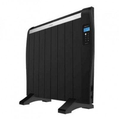 Cecotec Ready Warm 1800 Thermal Black Radiador Electrico Bajo Consumo 1200W - 8 Elementos - Colocacion en Pared o de Pie - Pantalla LED - 3 Modos - Temporizador - Mando a Distancia