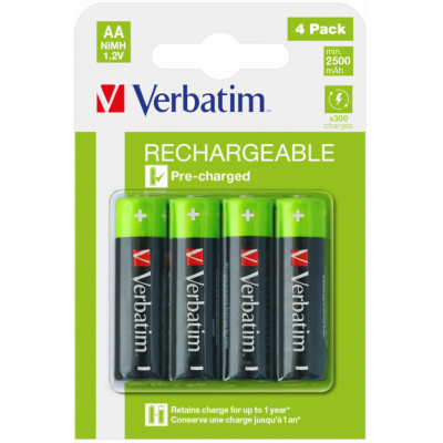 RECHARGEABLE BATTERY AA 4 PACK HR6