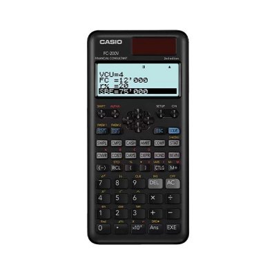 Calculadora Científica Casio FC-200V-2/ Negra
