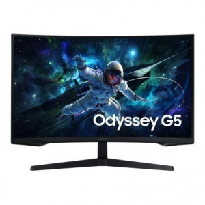Monitor gaming Samsung Odyssey G5 G55C S27CG554EU, 27 pulgadas, QHD, VA, 165 Hz, curvo, HDR10, HDMI, DisplayPort, clase F, VESA 75x75, negro