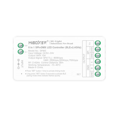 Controlador Tira LED Digital SPI y DMX MIBOXER SPIB5