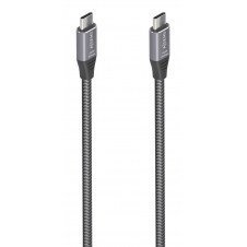 AISENS Cable USB 3.2 Gen2x2 Aluminio 20Gbps 8K@30Hz 5A 100W E-Mark, Tipo USB-C/M-USB-C/M, Gris, 3.0m