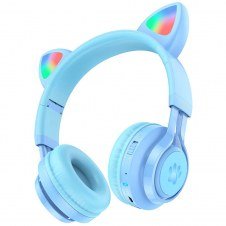 Hoco W39 Auricular Cat Ear para Niños Azul