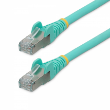 StarTech.com Cable de 7,5m de Red Ethernet CAT6a - Aguamarina - Low Smoke Zero Halogen (LSZH) - 10GbE - 500MHz - PoE++ de 100W - Snagless sin Pestillo