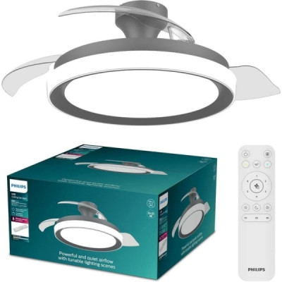 Ventilador de Techo Philips Bliss DC Fan - LED 6500K | Aspas Retráctiles | 35W+28W | Mando a Distancia | Negro