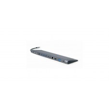Gembird A-CM-COMBO9-01 hub de interfaz USB 3.2 Gen 1 (3.1 Gen 1) Type-C 5000 Mbit/s Gris