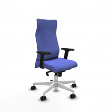 Piqueras y Crespo Albacete direcci?n sincro bali azul claro brazos 2D base blanca ruedas 65 nailon