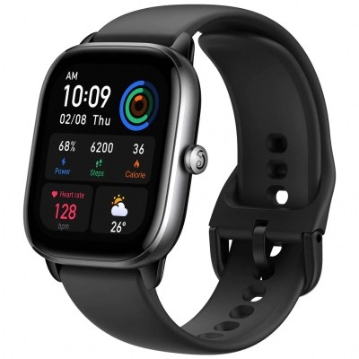 Amazfit GTS 4 Mini Reloj Smartwatch - Pantalla Amoled 1.65 - Caja de Aluminio - Bluetooth 5.2 - Resistencia al Agua 5 ATM - Color Negro