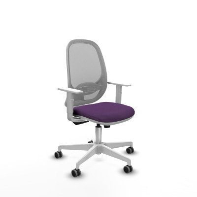 Cilanco blanca sincro malla gris bali morado brazos blancos base blanca ruedas 65mm engomadas