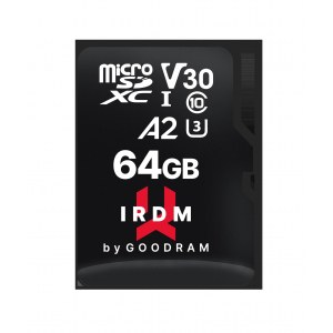 Tarjeta de memoria GOODRAM microSD 64GB UHS I U3 A2 +ADAP