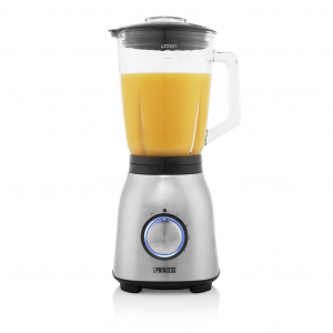 Batidora de vaso Princess 212091, 1.5 litros, 1000W, 4 velocidades, jarra cristal, acero inox