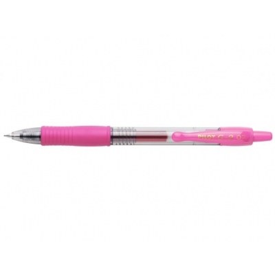 Pilot Boligrafo de Gel G2 Rollerball Retractil - Recargable - Punta de Bola Redonda 0.7mm - Trazo 0.32mm - Grip Ergonomico - Color Rosa