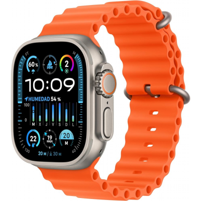 Apple Watch Ultra 2/ GPS/ Cellular/ 49mm/ Caja de Titanio/ Correa Ocean Naranja